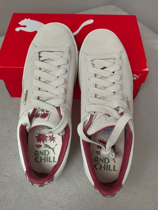 Size 11.5 - PUMA Suede  Chill Lace Up  Mens Off White Sneakers Shoes 383737-01 main image 5